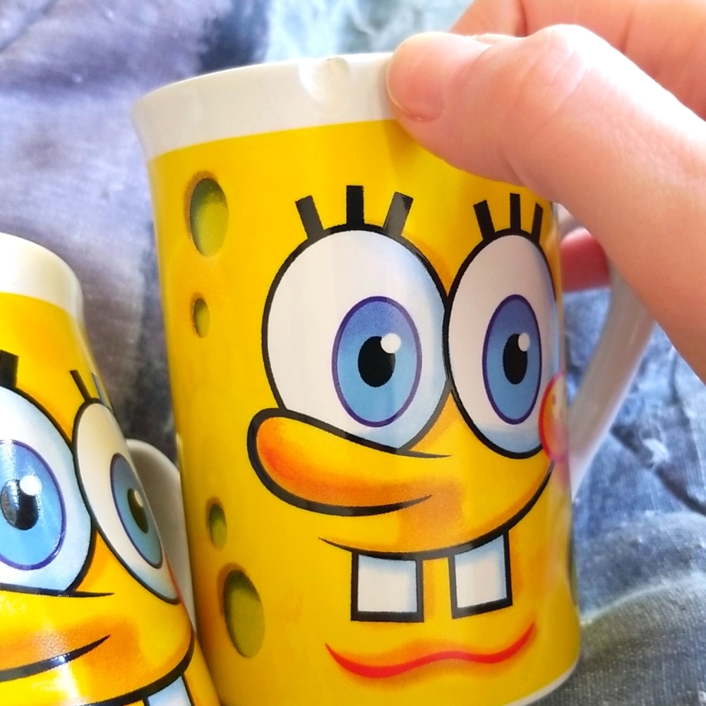 🇺🇦 COPY Spongebob square pants Coffee Tea mug Set of 2 - Picture 9 of 10